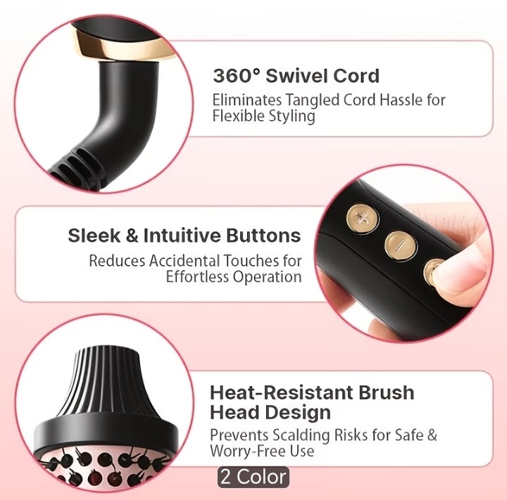 GlamCurl 2-in-1 Thermal Blowout Brush - Heated Round Styling Brush with Digital Display

Other SEO-friendly options:
1. Ionic Heated Round Brush - Salon Blowout Volumizer & Curl Styler [2 Colors] 2. Pro Thermal Brush Styler with LED Temperature Control -