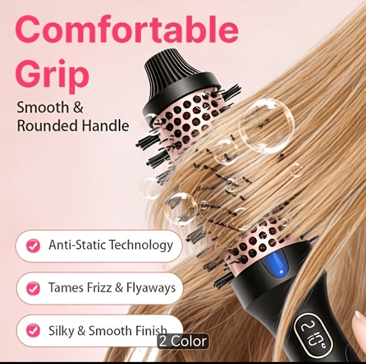 GlamCurl 2-in-1 Thermal Blowout Brush - Heated Round Styling Brush with Digital Display

Other SEO-friendly options:
1. Ionic Heated Round Brush - Salon Blowout Volumizer & Curl Styler [2 Colors] 2. Pro Thermal Brush Styler with LED Temperature Control -