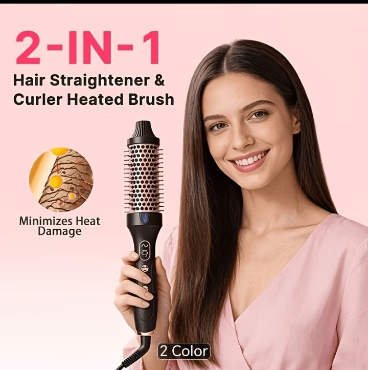 GlamCurl 2-in-1 Thermal Blowout Brush - Heated Round Styling Brush with Digital Display

Other SEO-friendly options:
1. Ionic Heated Round Brush - Salon Blowout Volumizer & Curl Styler [2 Colors] 2. Pro Thermal Brush Styler with LED Temperature Control -