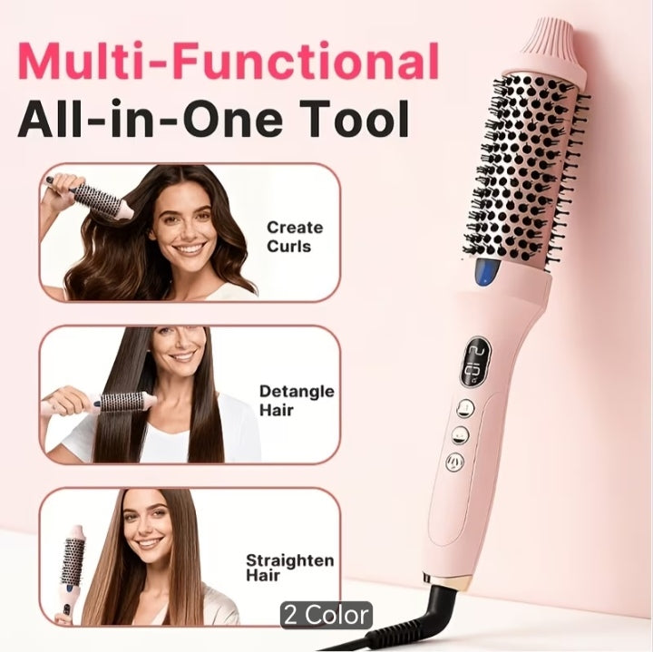 GlamCurl 2-in-1 Thermal Blowout Brush - Heated Round Styling Brush with Digital Display

Other SEO-friendly options:
1. Ionic Heated Round Brush - Salon Blowout Volumizer & Curl Styler [2 Colors] 2. Pro Thermal Brush Styler with LED Temperature Control -