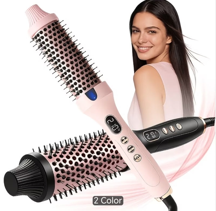 GlamCurl 2-in-1 Thermal Blowout Brush - Heated Round Styling Brush with Digital Display

Other SEO-friendly options:
1. Ionic Heated Round Brush - Salon Blowout Volumizer & Curl Styler [2 Colors] 2. Pro Thermal Brush Styler with LED Temperature Control -