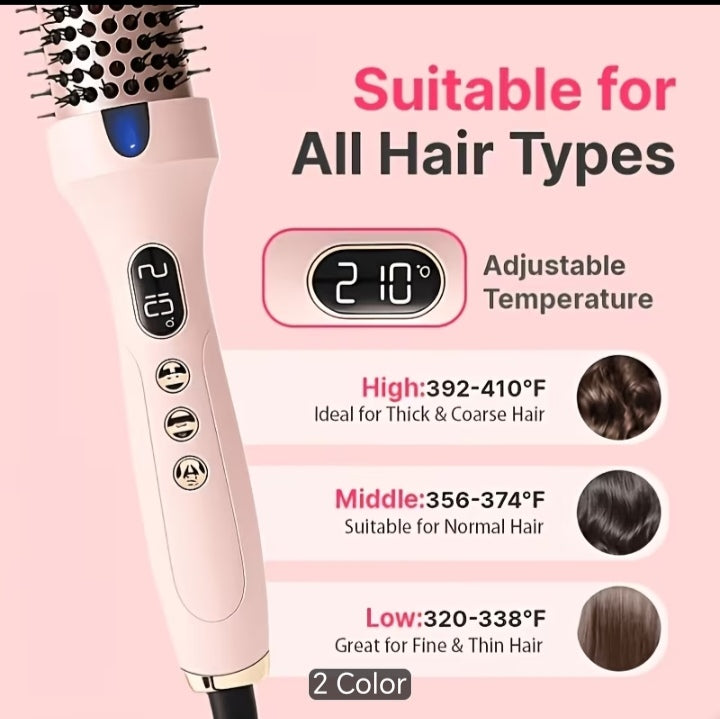 GlamCurl 2-in-1 Thermal Blowout Brush - Heated Round Styling Brush with Digital Display

Other SEO-friendly options:
1. Ionic Heated Round Brush - Salon Blowout Volumizer & Curl Styler [2 Colors] 2. Pro Thermal Brush Styler with LED Temperature Control -