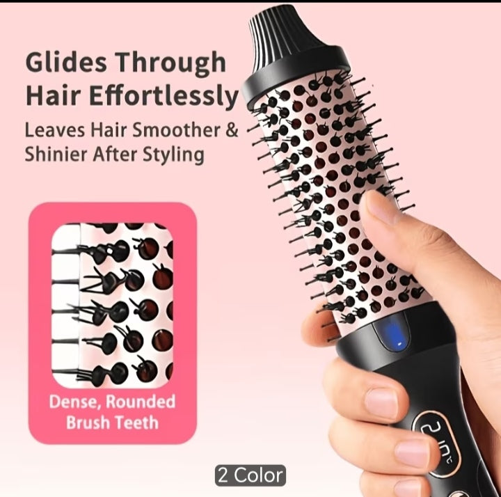 GlamCurl 2-in-1 Thermal Blowout Brush - Heated Round Styling Brush with Digital Display

Other SEO-friendly options:
1. Ionic Heated Round Brush - Salon Blowout Volumizer & Curl Styler [2 Colors] 2. Pro Thermal Brush Styler with LED Temperature Control -
